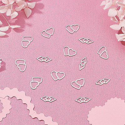 200Pcs 2 Style 304 Stainless Steel Linking Rings STAS-DC0007-72-1