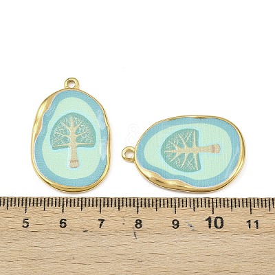 Printed 304 Stainless Steel Pendants STAS-C158-14G-04-1