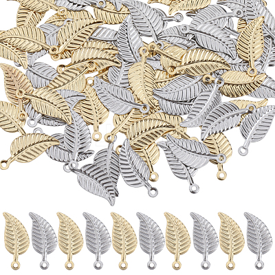100Pcs 2 Colors 304 Stainless Steel Charms STAS-SC0006-86-1