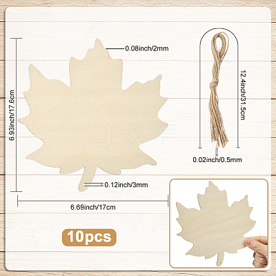 Thanksgiving Day Theme Unfinished Wood Pendant Decorations HJEW-WH20003-47C-1