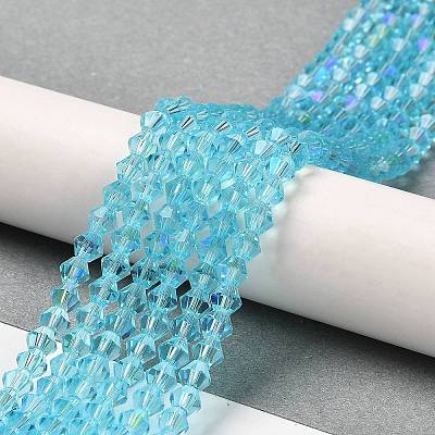 Transparent Electroplate Glass Beads Strands LS-EGLA-A039-T3mm-L20-1
