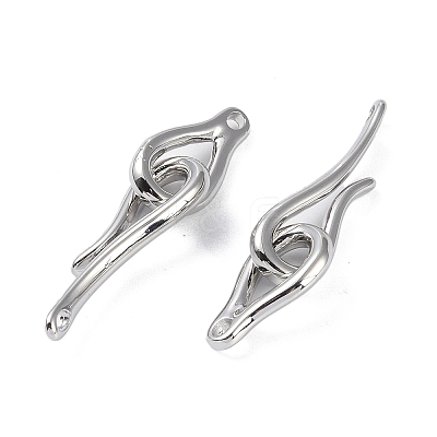 Brass Hook and Eye Clasps X-KK-B087-18P-1