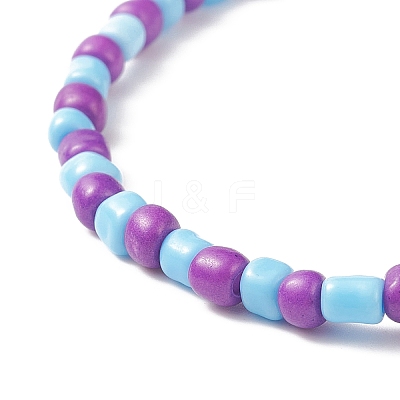Glass Seed Beads Beaded Bracelets Sets BJEW-JB09073-1