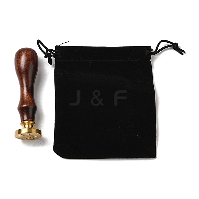 Retro Wax Seal Wood Stamp PH-TOOL-WH0070-05-1
