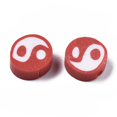 Handmade Polymer Clay Beads CLAY-T016-65F-1