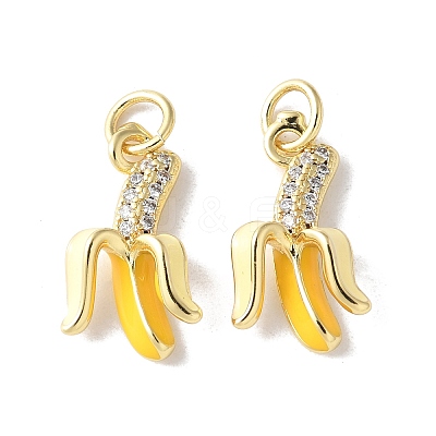 Brass Micro Pave Cubic Zirconia Pendants X-KK-A252-26B-G-1