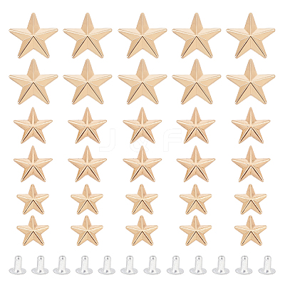 30 Sets 3 Style Zinc Alloy Garment Semi-Tublar Rivets FIND-AR0003-49-1