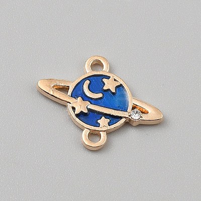 Alloy Dark Blue Enamel Connector Charms FIND-WH20024-40G-1