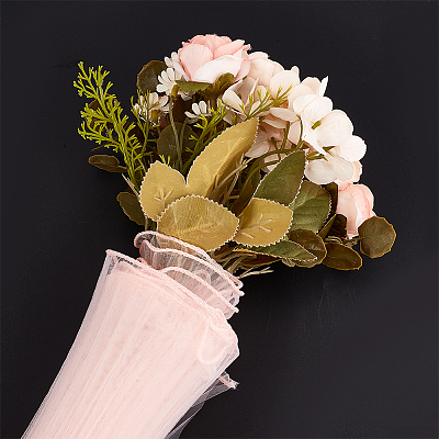Polyester Flower Bouquet Wrapping Mesh Paper DIY-WH0542-37C-1