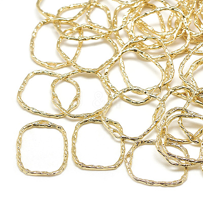 Brass Open Back Bezel Pendants X-KK-N200-042-1