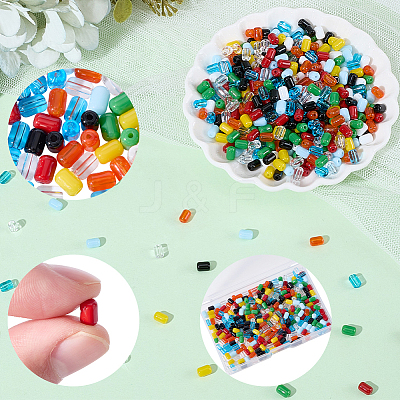 720Pcs 9 Colors Opaque Imitation Jade Glass Beads GLAA-SC0003-02-1