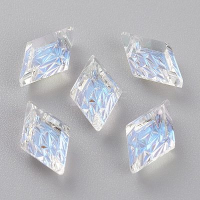Embossed Glass Rhinestone Pendants GLAA-J101-04A-001SI-1