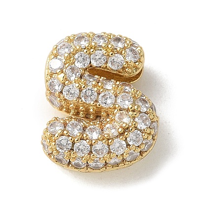 Brass Micro Pave Cubic Zirconia Beads X-KK-P290-61G-S-1