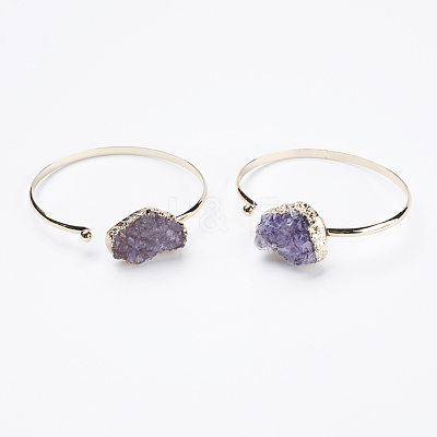 Brass Cuff Bangles BJEW-E316-02-1