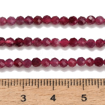 Natural Red Tourmaline Beads Strands GG-CBA77FB-B01-3mm-A-1