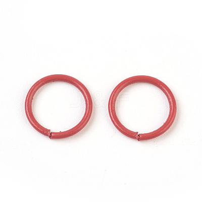 Spray Painted Iron Open Jump Rings IFIN-F149-B07-1
