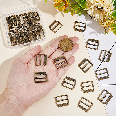 36Pcs Alloy Buckle Clasps FIND-BC0004-76AB-1
