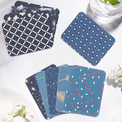 20Pcs 10 Styles Rectangle Cloth Patches PATC-CY0001-64-1