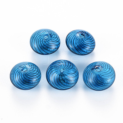 Transparent Handmade Blown Glass Globe Beads X-GLAA-T012-19B-1