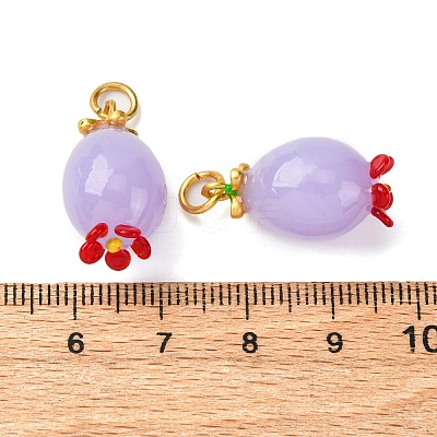 Handmade Lampwork Pendants LAMP-Z012-01G-03-1