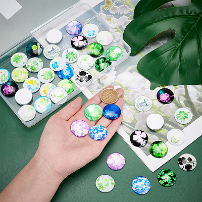 Glass Cabochons GGLA-PH0001-24-1