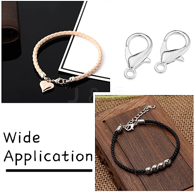 100Pcs 5 Styles Zinc Alloy Lobster Claw Clasps FIND-YW0006-16-1