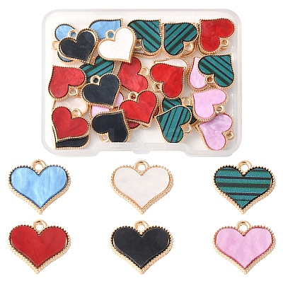 30Pcs Alloy Enamel Charms ENAM-FS0002-68-1