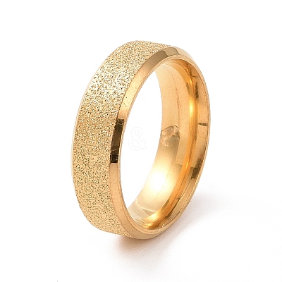 Textured 201 Stainless Steel Plain Band Ring for Women RJEW-I089-16G-1