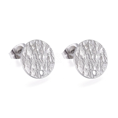 Non-Tarnish 304 Stainless Steel Stud Earring Findings X-STAS-M228-U01-01P-1