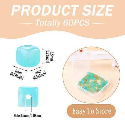 60Pcs Transparent Acrylic Beads OACR-TA0004-88F-1