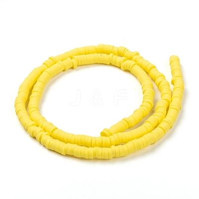 Handmade Polymer Clay Beads Strands CLAY-R089-4mm-073-1