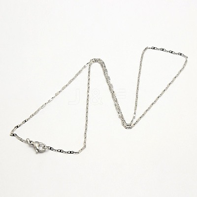 Tarnish Resistant Trendy Unisex 304 Stainless Steel Rectangle Link Chain Necklaces NJEW-M058-A-02-1