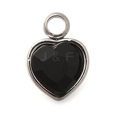304 Stainless Steel with Rhinestone Pendants STAS-Q346-01P-05-1