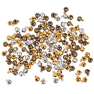 300Pcs 3 Colors Brass Bell Charms KK-FH0007-63-1