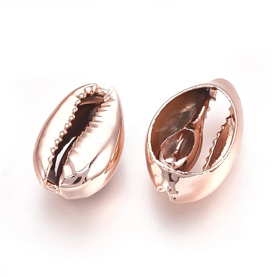 Electroplated Shell Beads BSHE-O017-13RG-1