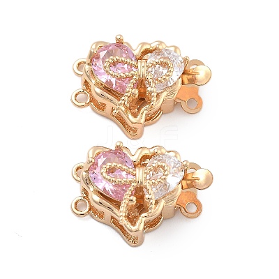 Brass Glass Box Clasps KK-B125-01G-02-1