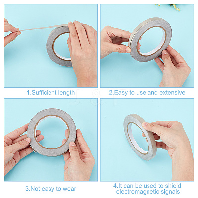 Conductive Fiberglass Fabric Adhesive Tape AJEW-WH0039-47B-1