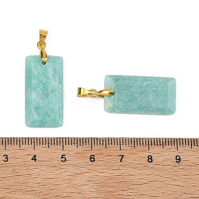 Natural Amazonite Faceted Pendants G-L623-03G-04-1