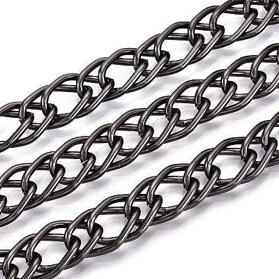 Aluminium Two Tone Rhombus Link Chains CHA-N004-05B-1