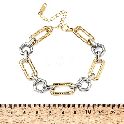 304 Stainless Steel Link Chain Bracelets for Women BJEW-A169-01GP-1