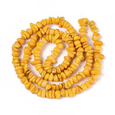 Dyed Natural Yellow Jade Beads Strands G-ZX005-13E-1