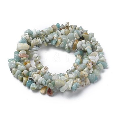 Natural Flower Amazonite Chip Bead Strands X-G-M205-12-1