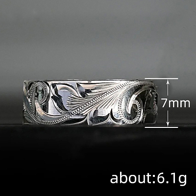 Sculptured Vine Pattern Brass Finger Rings for Women FS-WGD177A-01-1