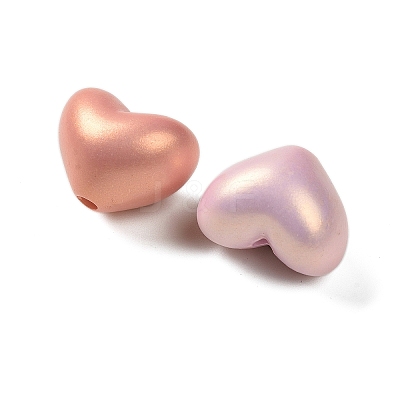 UV Plating & Spray Painted Opaque Acrylic Beads OACR-G047-04-1
