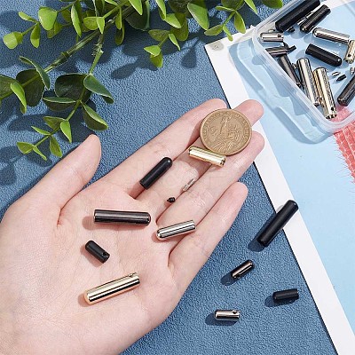 24 Sets 12 Styles Zinc Alloy End Caps FIND-NB0004-14-1