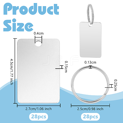 DIY Stainless Steel Keychain Making Kits DIY-OC0014-11C-1
