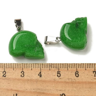 Dyed Natural White Jade Pendants G-Z067-02P-14-1