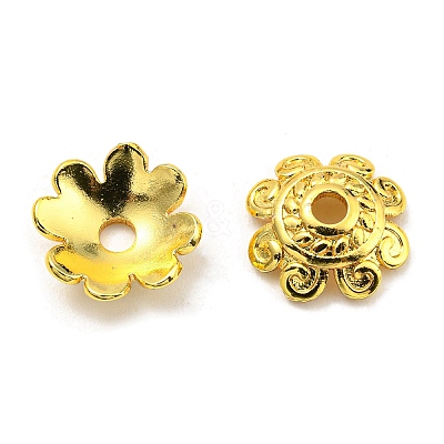 Rack Plating Brass Bead Cap KK-F856-02B-G-1