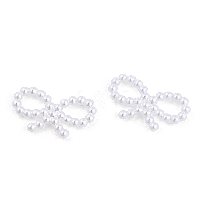 Rainbow ABS Plastic Imitation Pearl Links OACR-T015-01-14-1