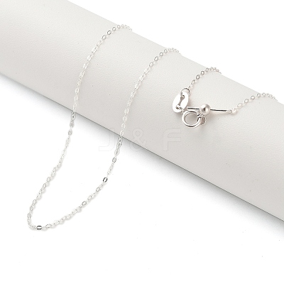 925 Sterling Silver Cable Chain Adjustable Slider Necklaces for Women NJEW-U030-01S-01-1